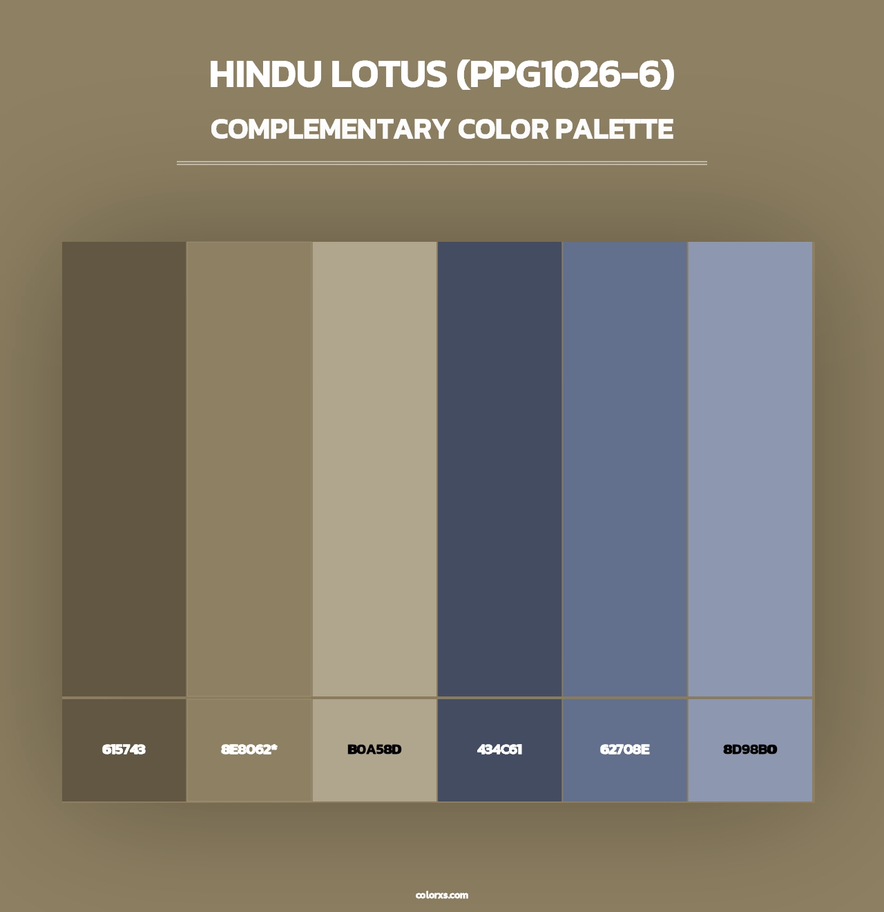 Hindu Lotus (PPG1026-6) - Complementary Color Palette