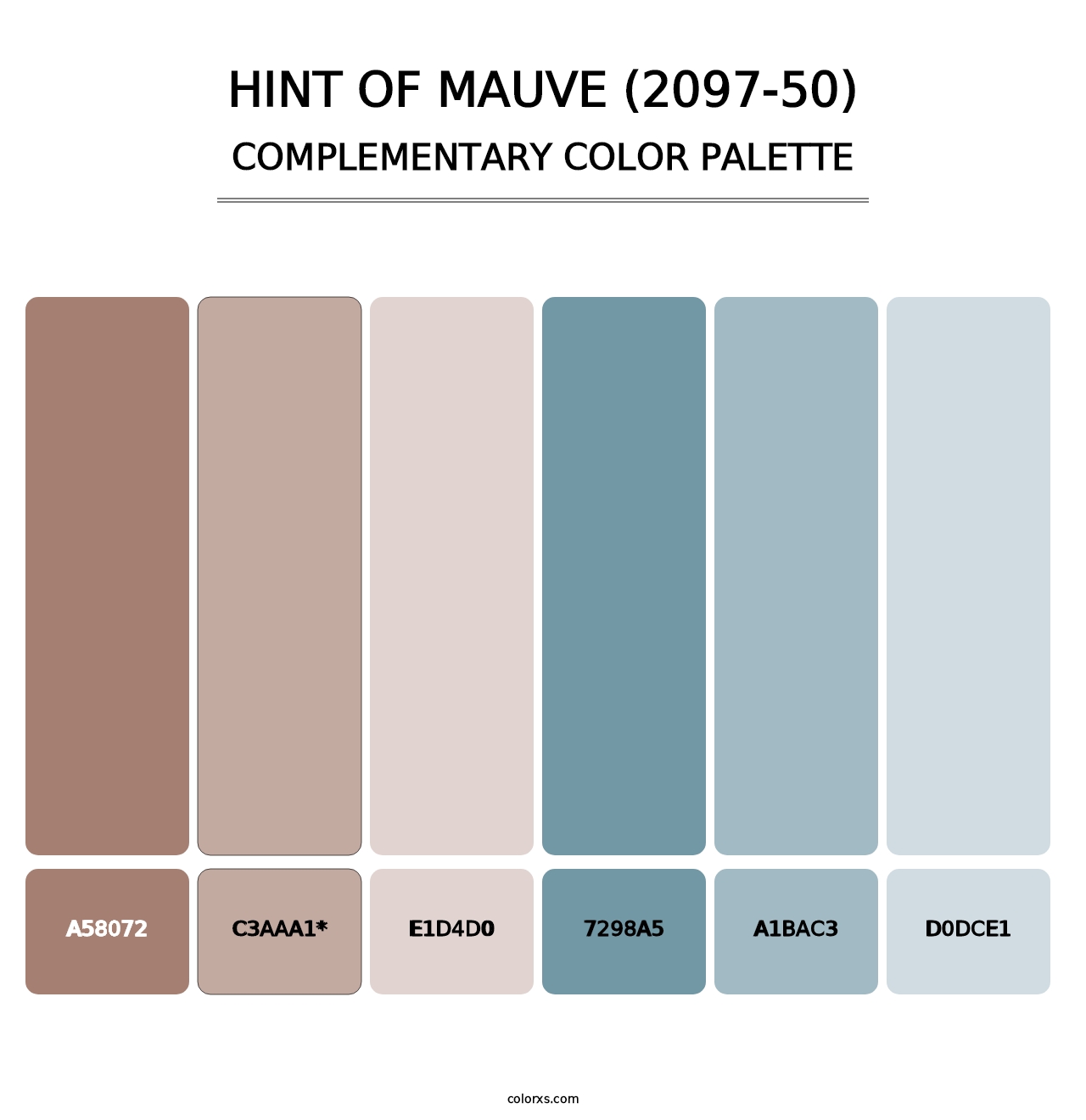 Hint of Mauve (2097-50) - Complementary Color Palette