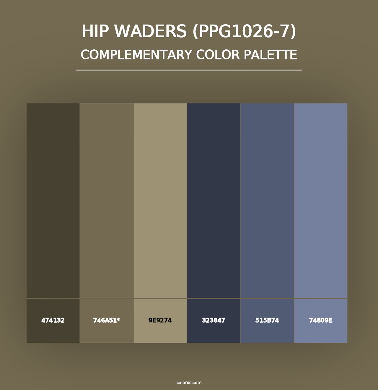 Hip Waders (PPG1026-7) - Complementary Color Palette