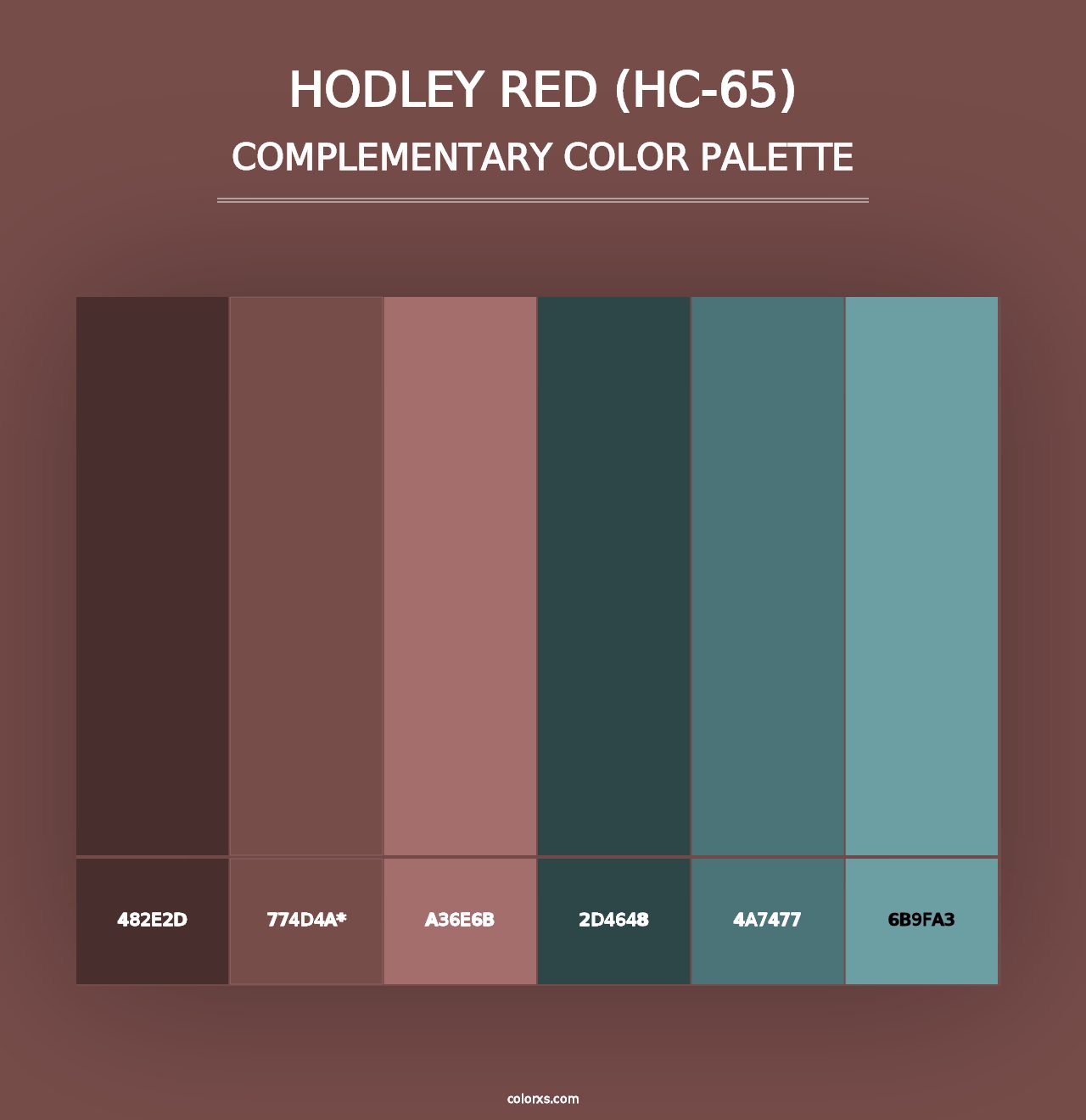 Hodley Red (HC-65) - Complementary Color Palette