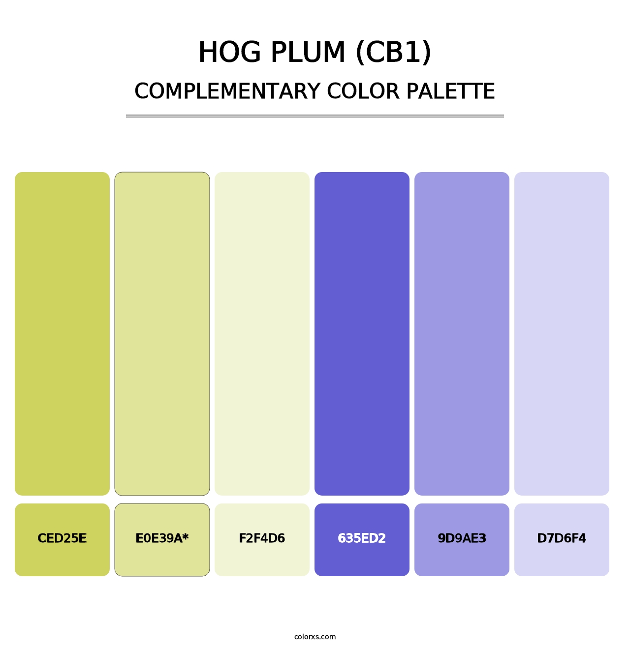 Hog Plum (CB1) - Complementary Color Palette