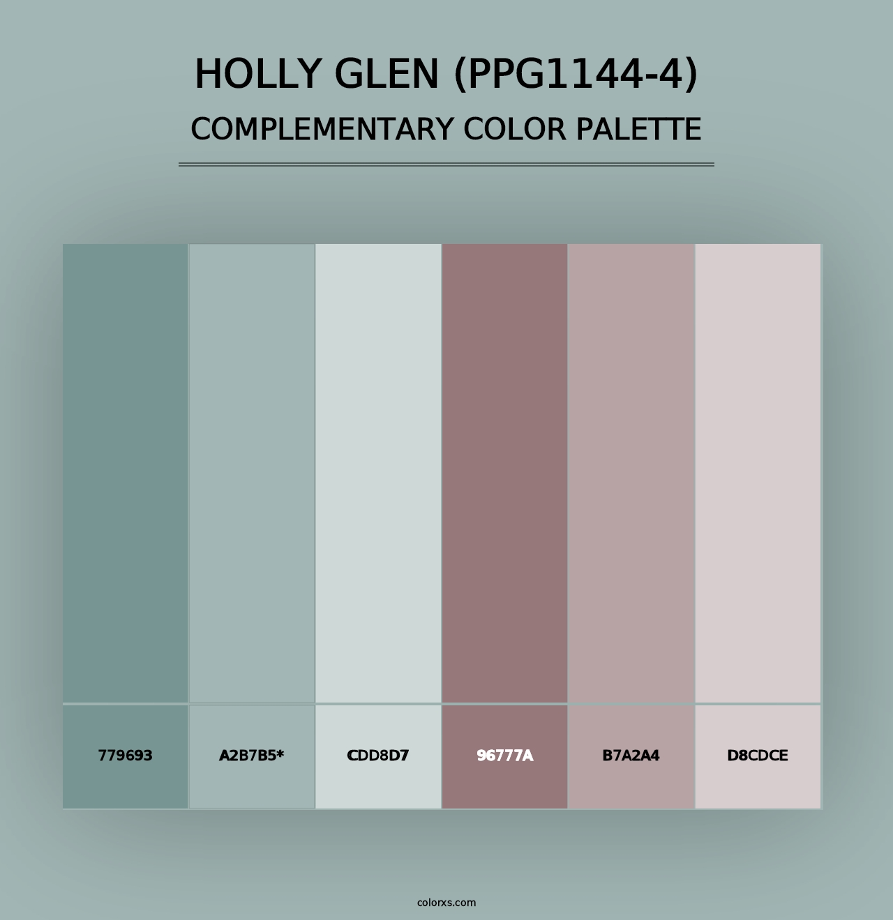 Holly Glen (PPG1144-4) - Complementary Color Palette