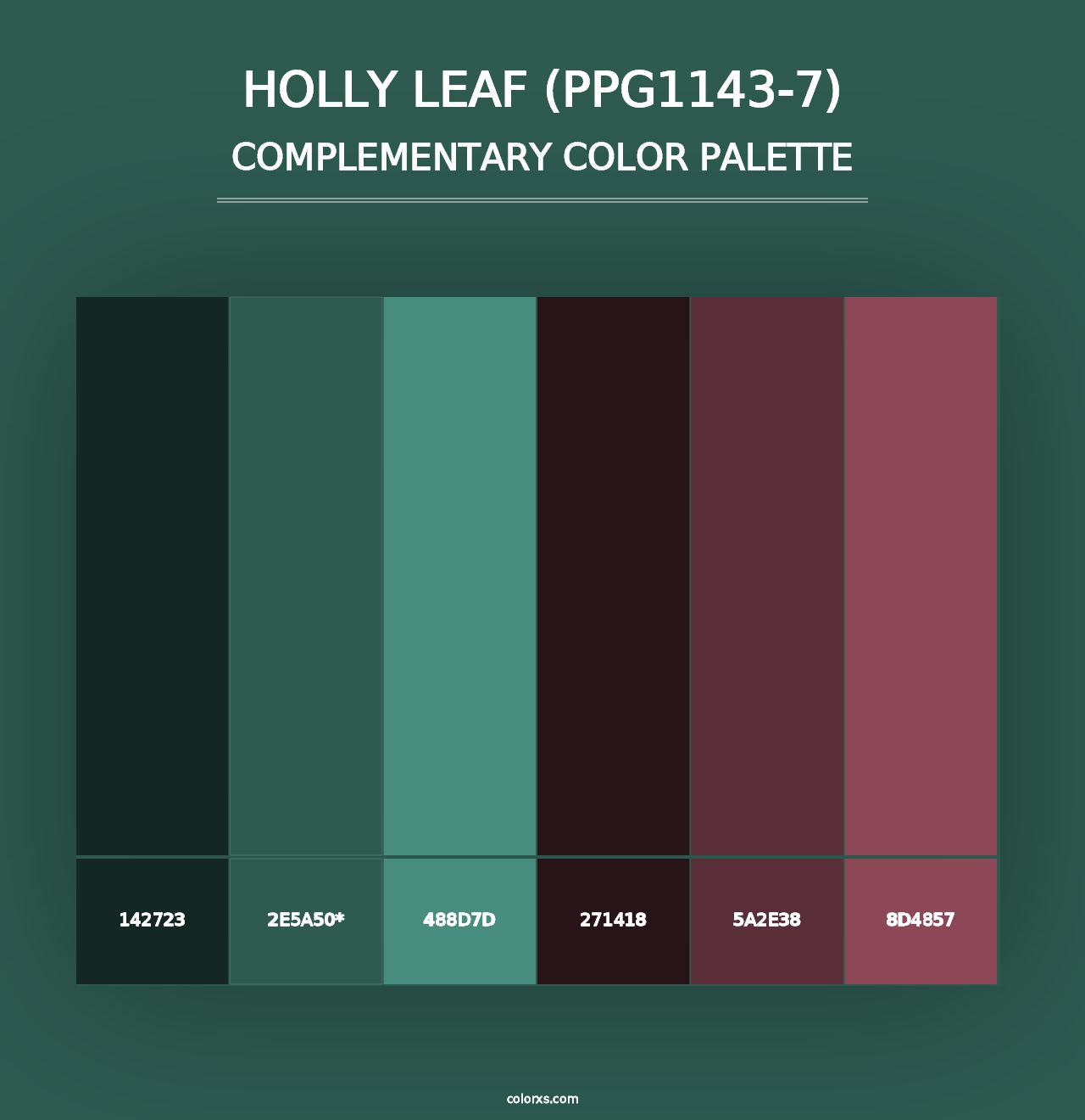 Holly Leaf (PPG1143-7) - Complementary Color Palette