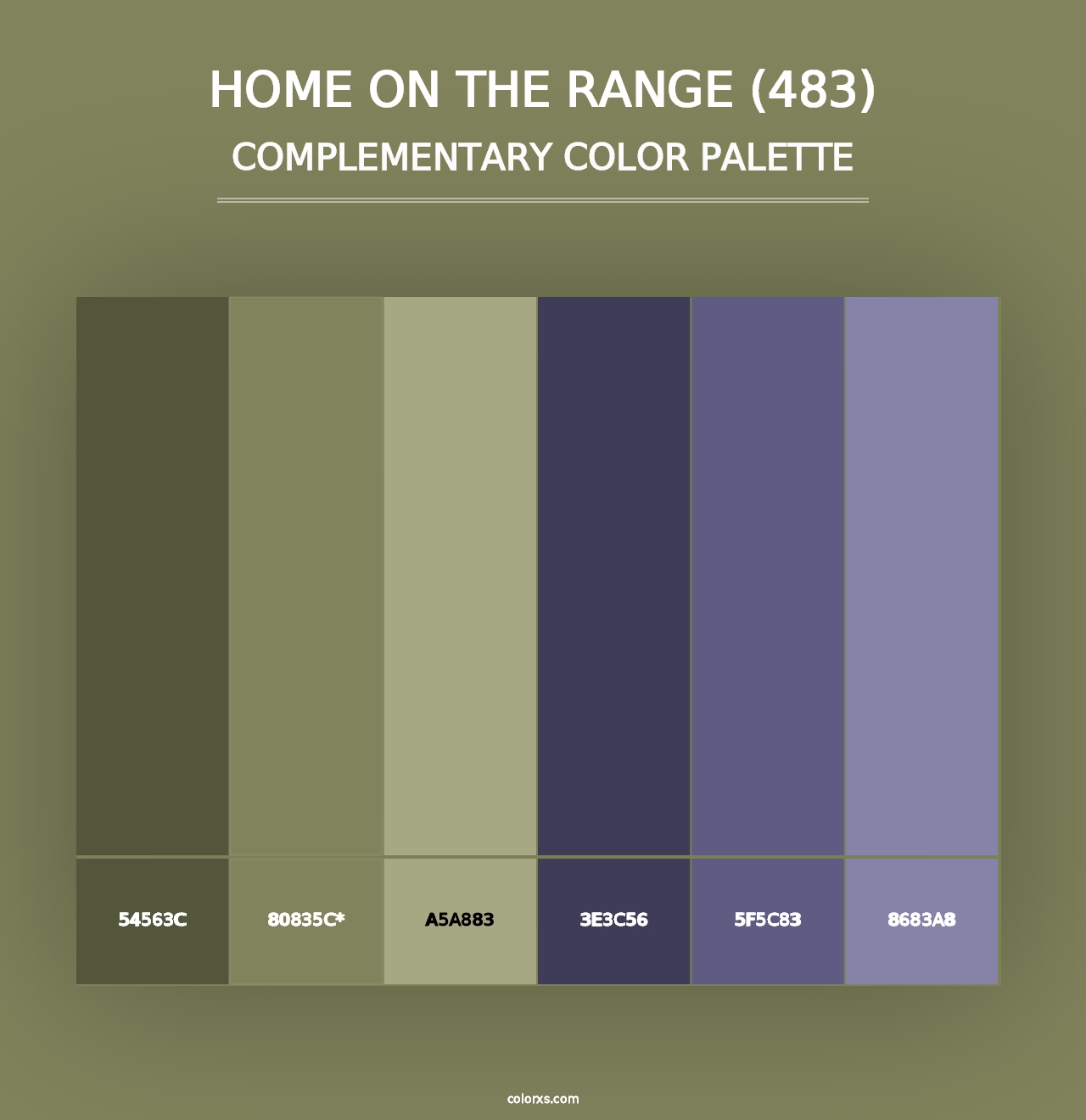 Home on the Range (483) - Complementary Color Palette