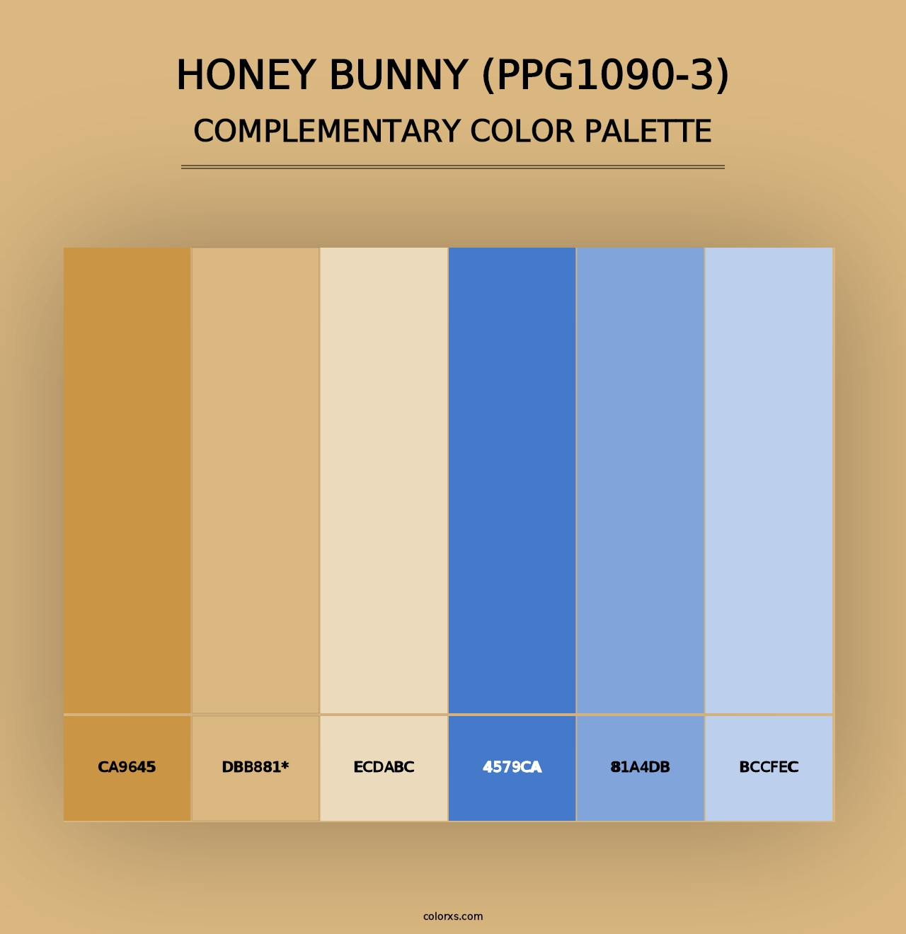 Honey Bunny (PPG1090-3) - Complementary Color Palette