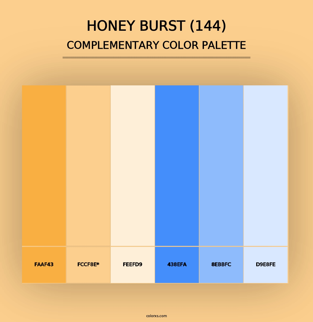 Honey Burst (144) - Complementary Color Palette