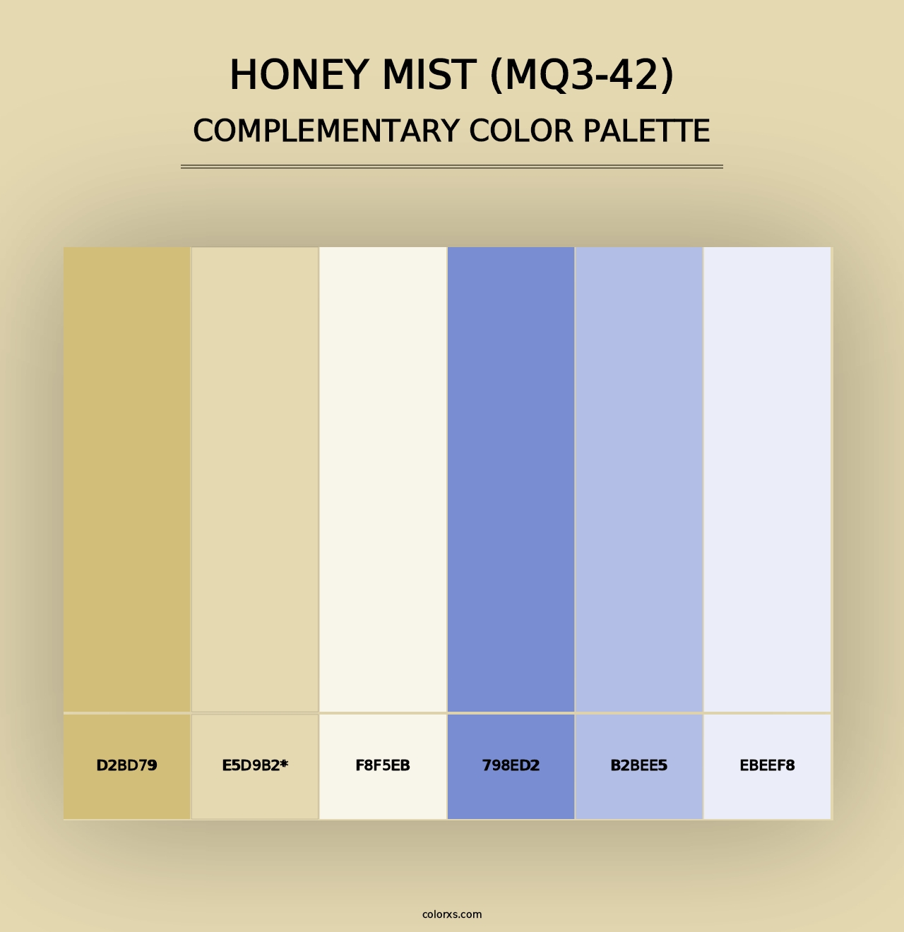 Honey Mist (MQ3-42) - Complementary Color Palette