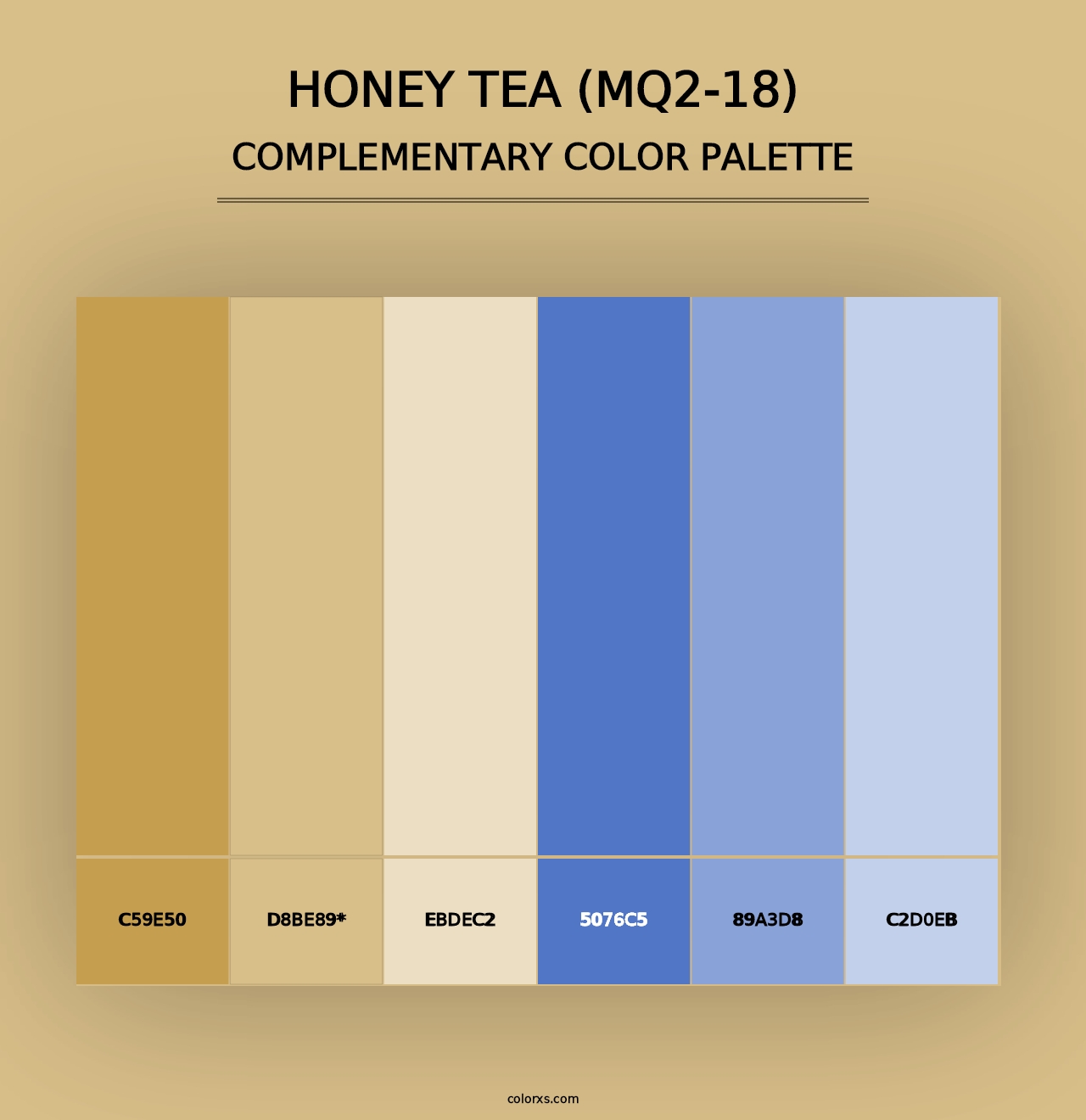 Honey Tea (MQ2-18) - Complementary Color Palette