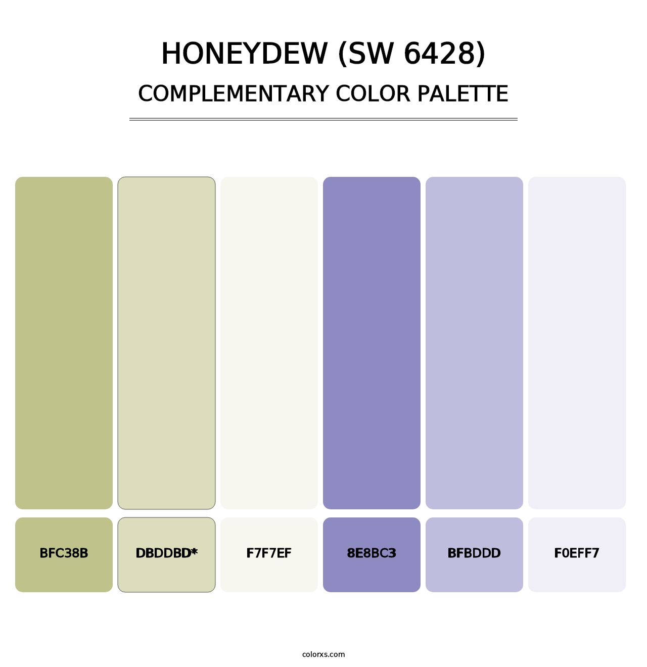 Honeydew (SW 6428) - Complementary Color Palette