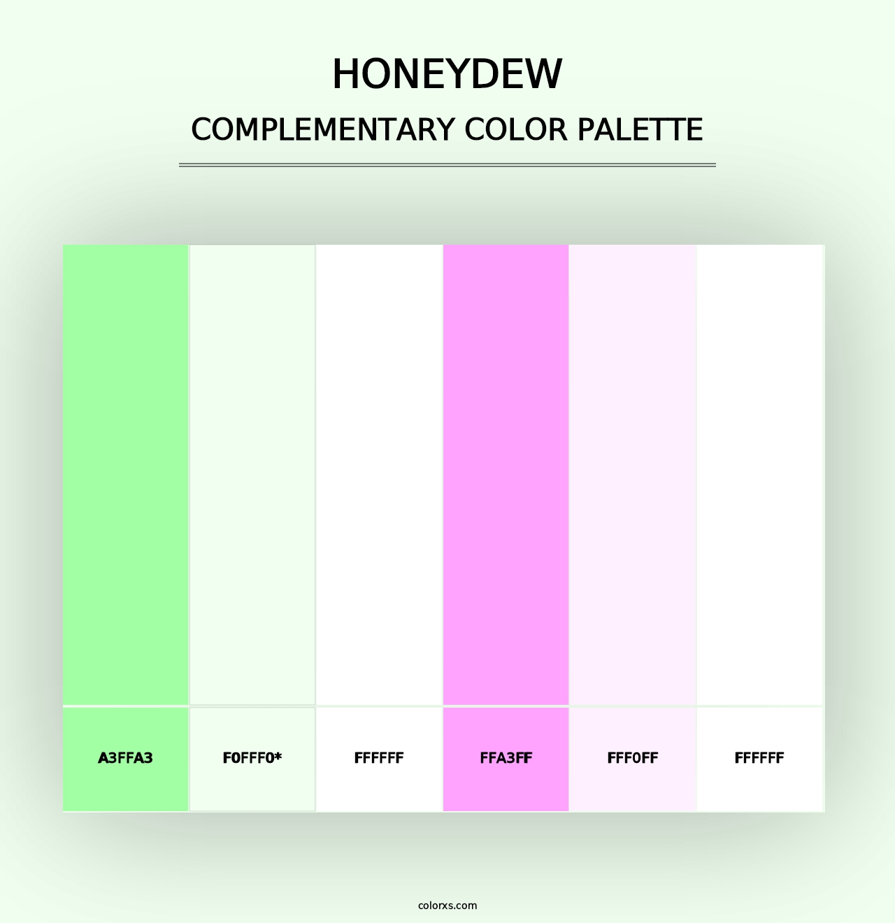 Honeydew - Complementary Color Palette