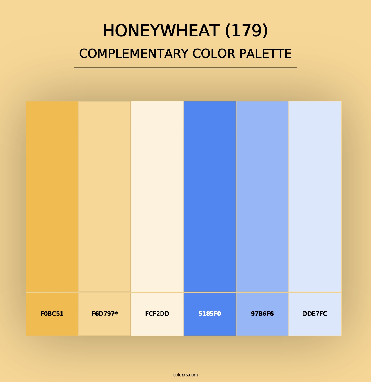 Honeywheat (179) - Complementary Color Palette