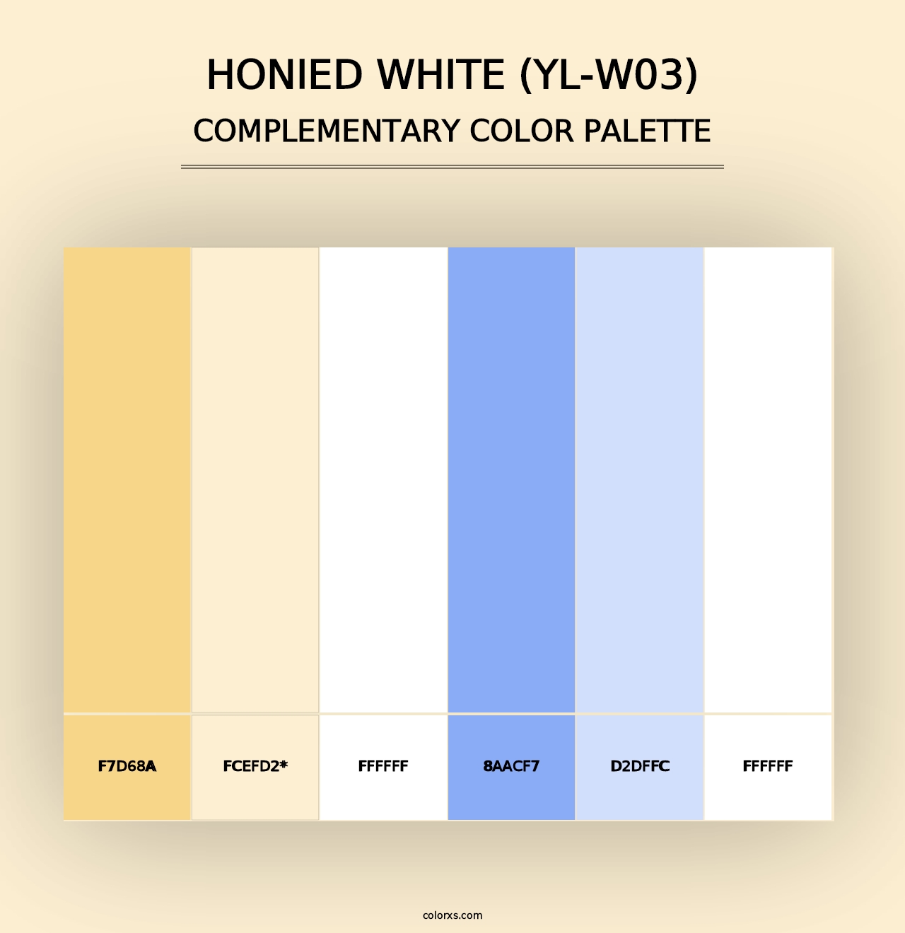 Honied White (YL-W03) - Complementary Color Palette