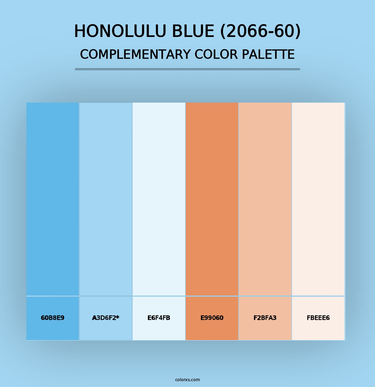 Honolulu Blue (2066-60) - Complementary Color Palette