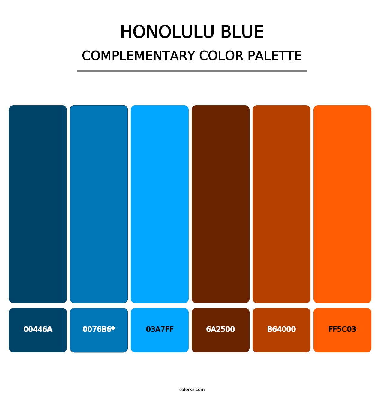 Honolulu Blue - Complementary Color Palette