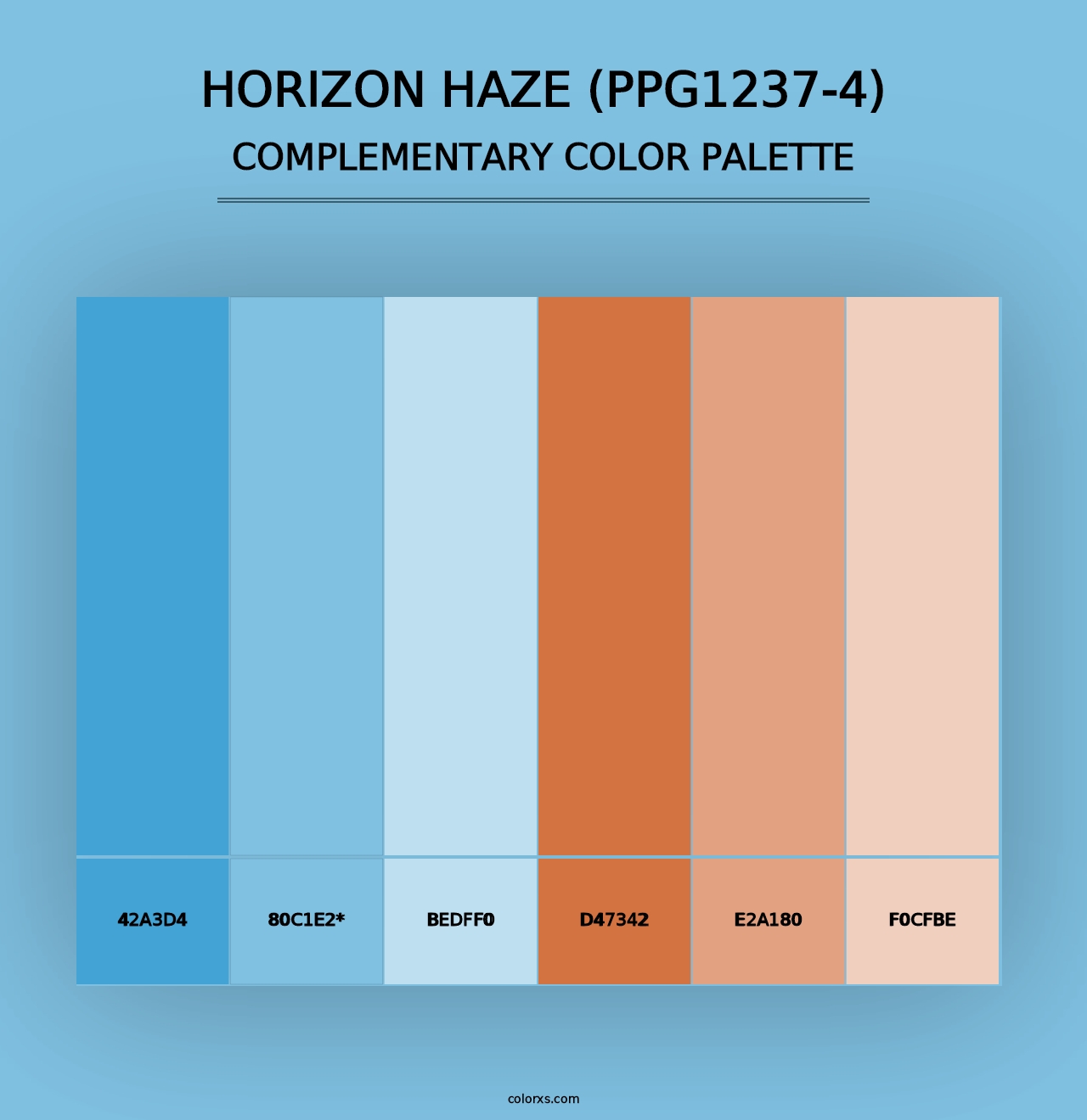 Horizon Haze (PPG1237-4) - Complementary Color Palette