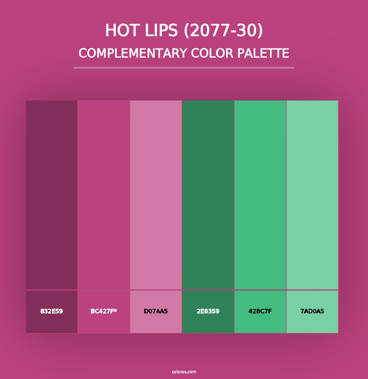 Hot Lips (2077-30) - Complementary Color Palette