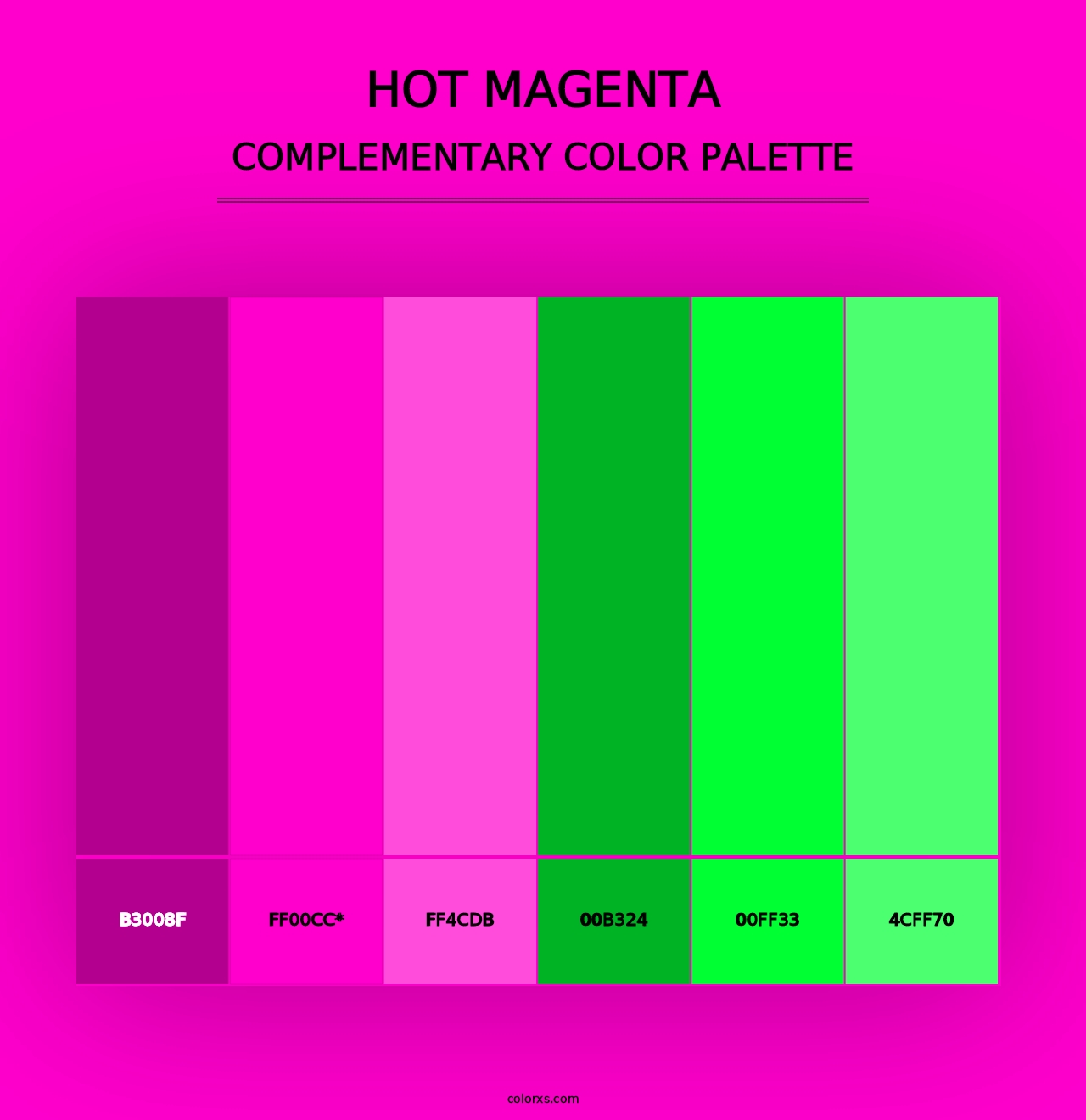 Hot Magenta - Complementary Color Palette