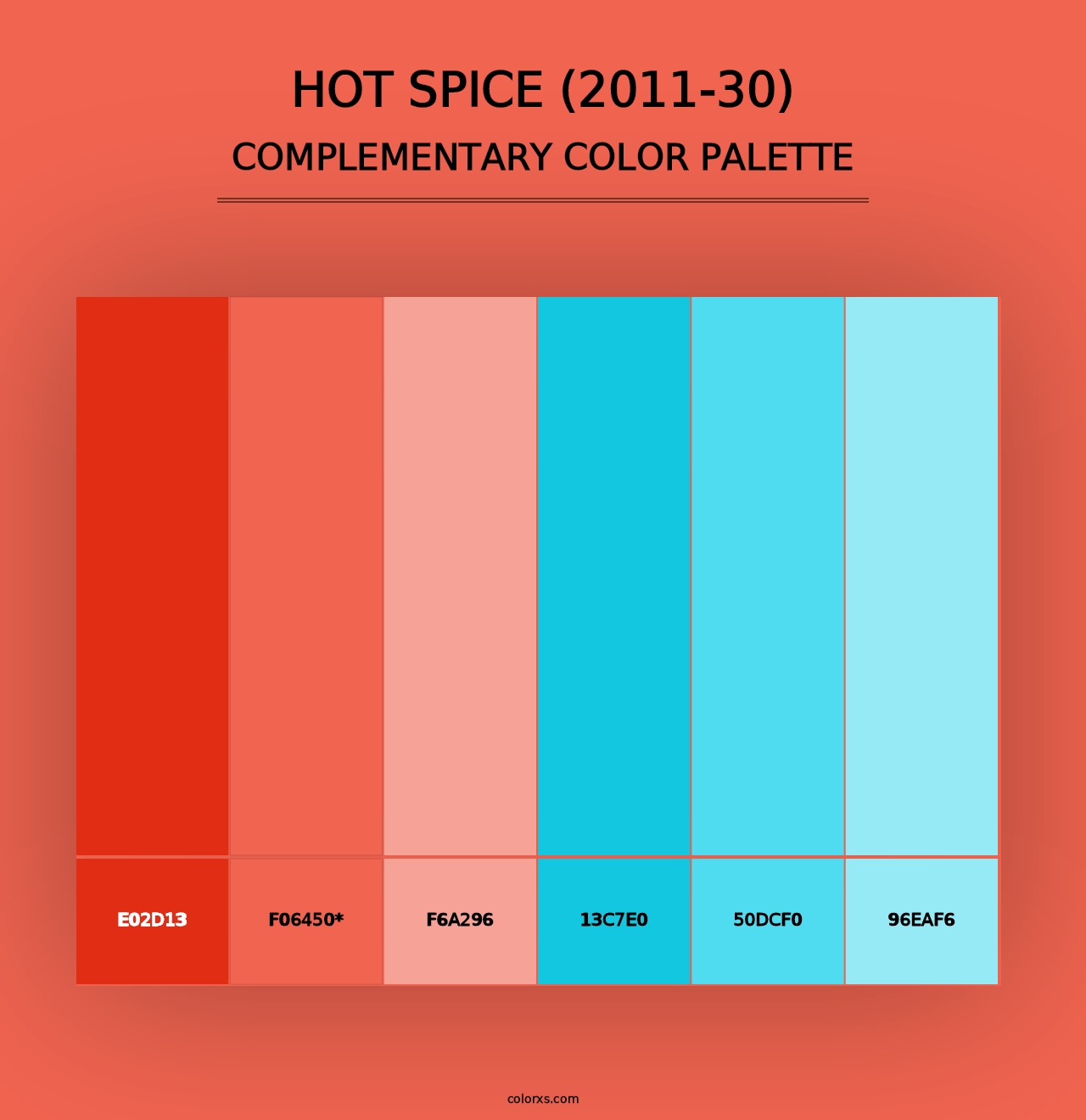 Hot Spice (2011-30) - Complementary Color Palette