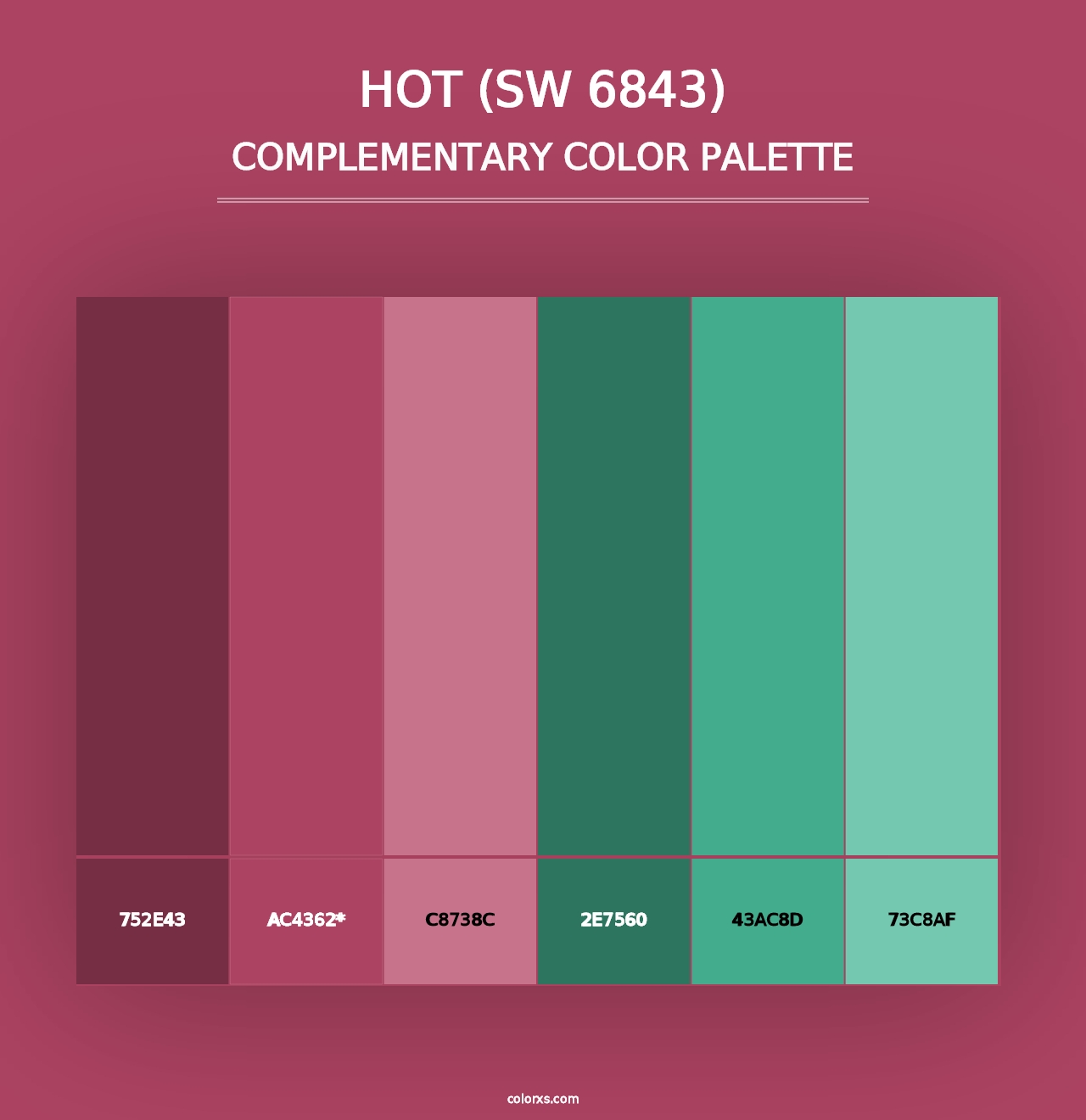 Hot (SW 6843) - Complementary Color Palette