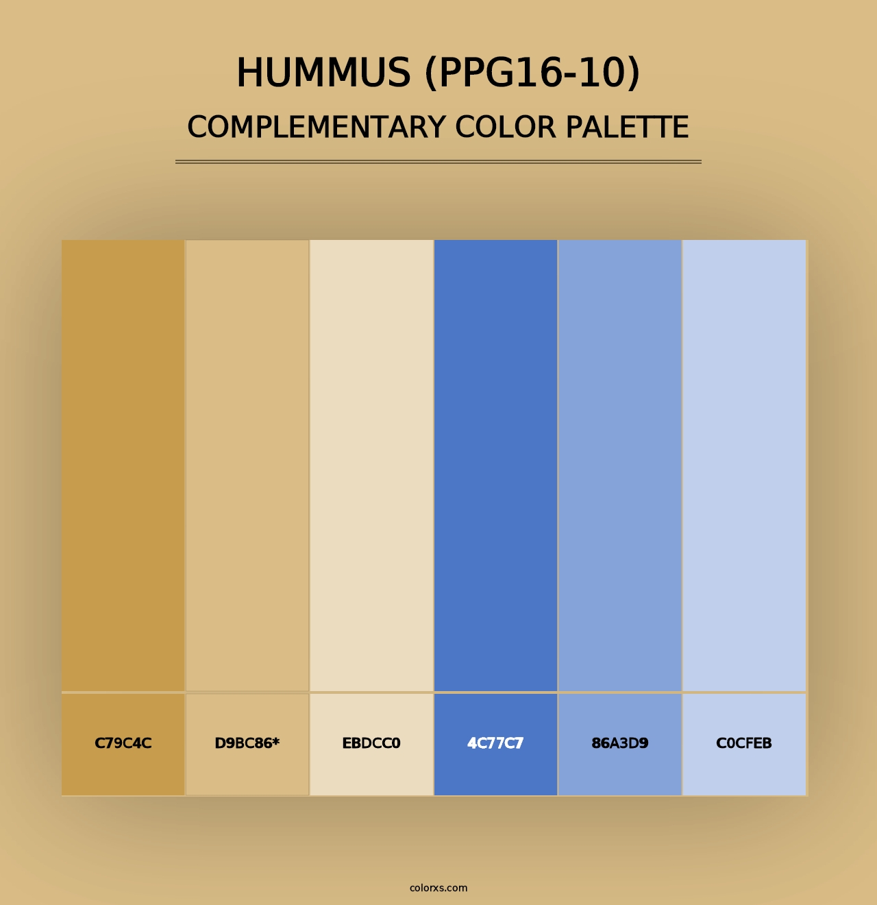 Hummus (PPG16-10) - Complementary Color Palette