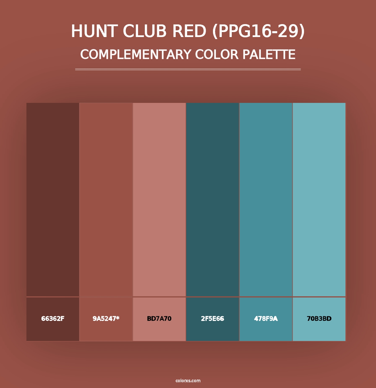 Hunt Club Red (PPG16-29) - Complementary Color Palette