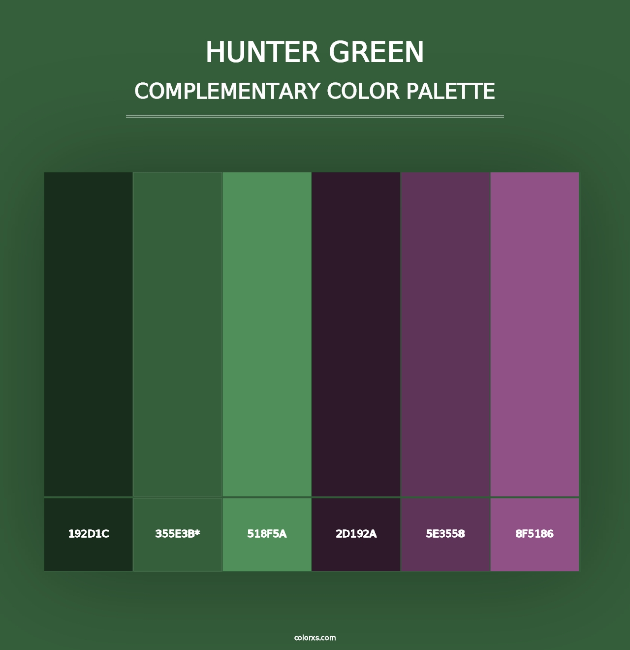 Hunter Green - Complementary Color Palette