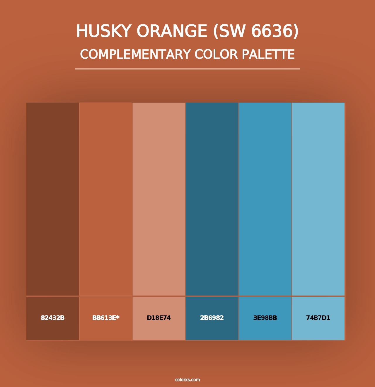 Husky Orange (SW 6636) - Complementary Color Palette