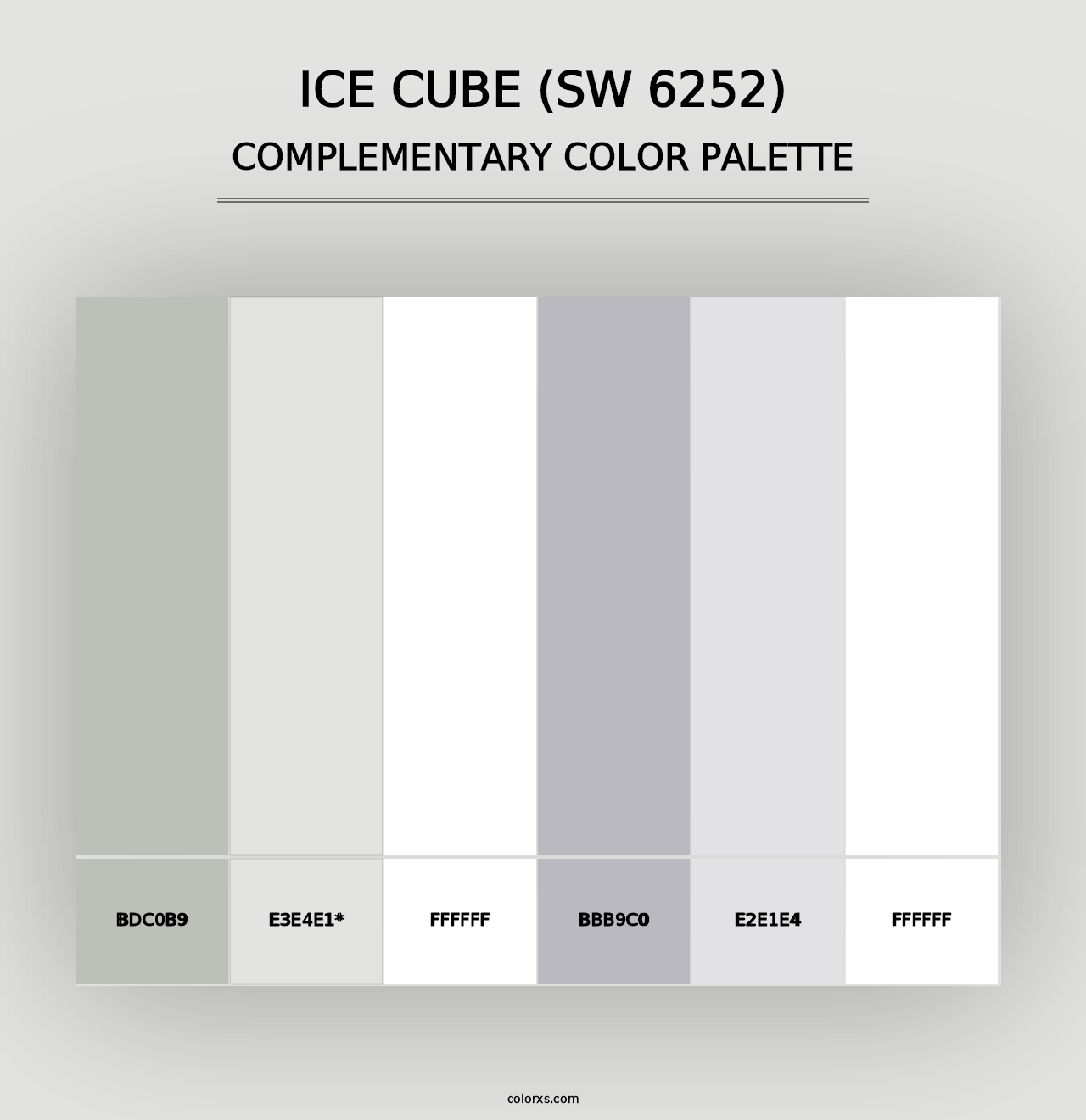 Ice Cube (SW 6252) - Complementary Color Palette