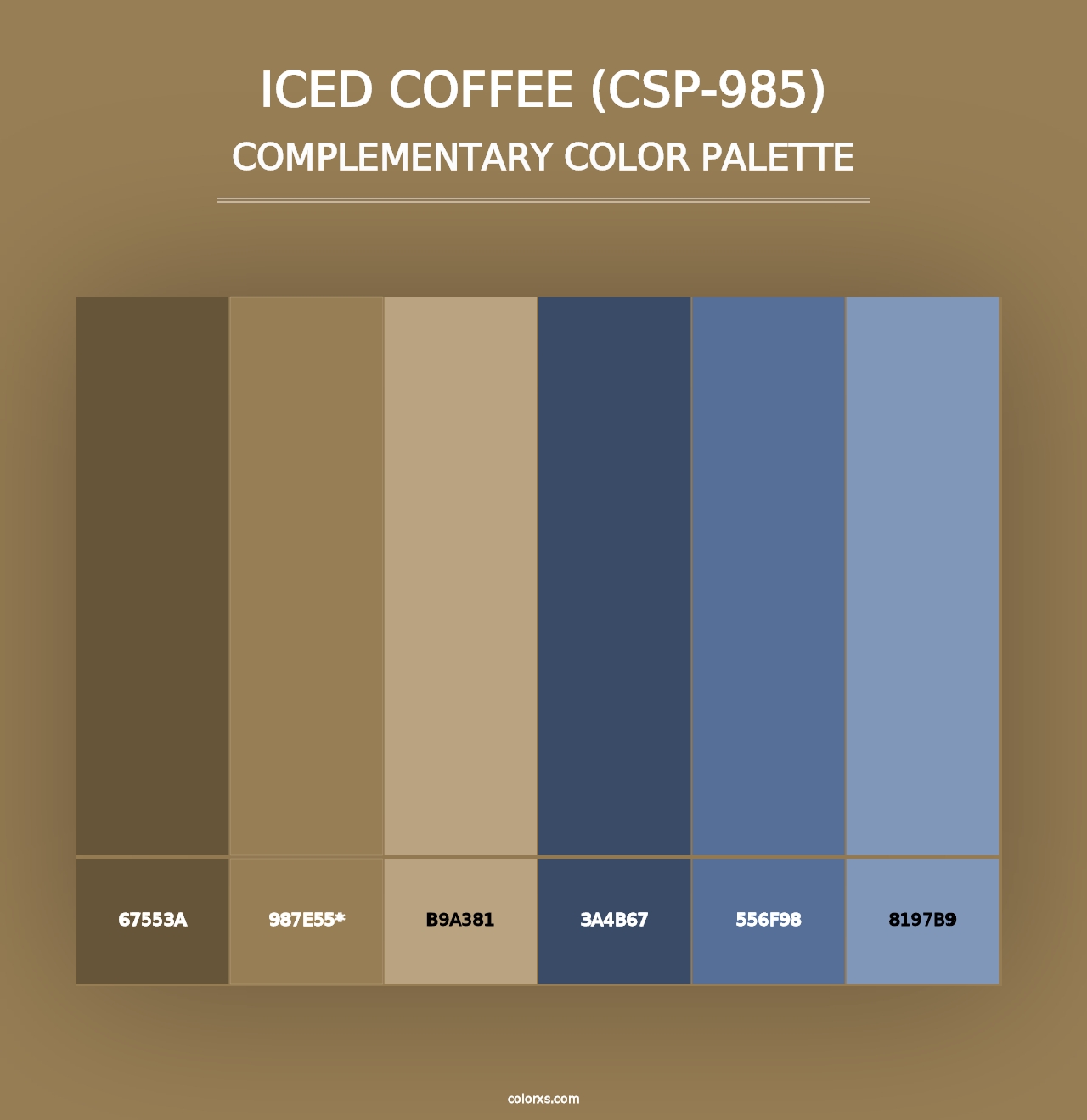 Iced Coffee (CSP-985) - Complementary Color Palette