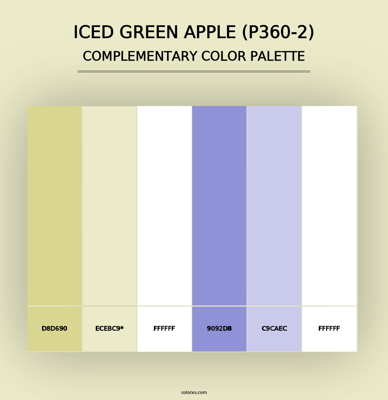 Iced Green Apple (P360-2) - Complementary Color Palette