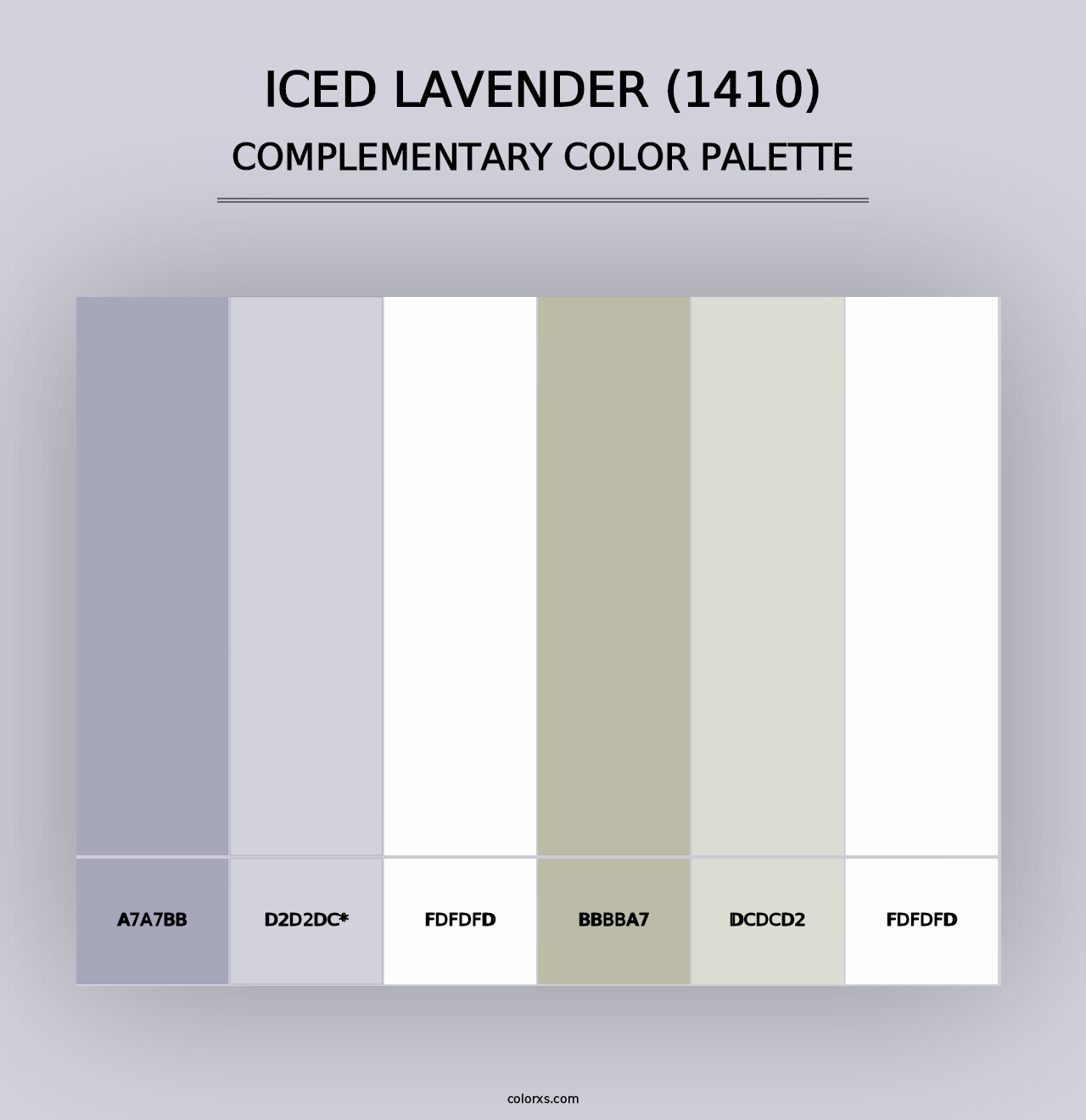 Iced Lavender (1410) - Complementary Color Palette