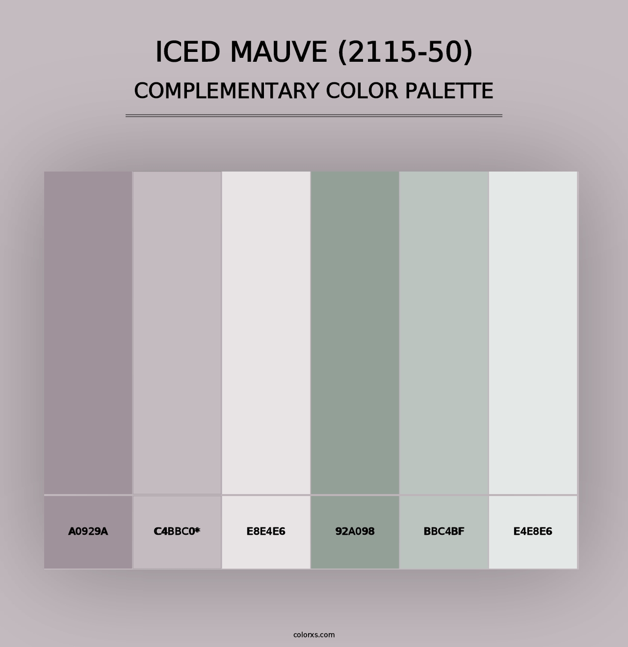 Iced Mauve (2115-50) - Complementary Color Palette