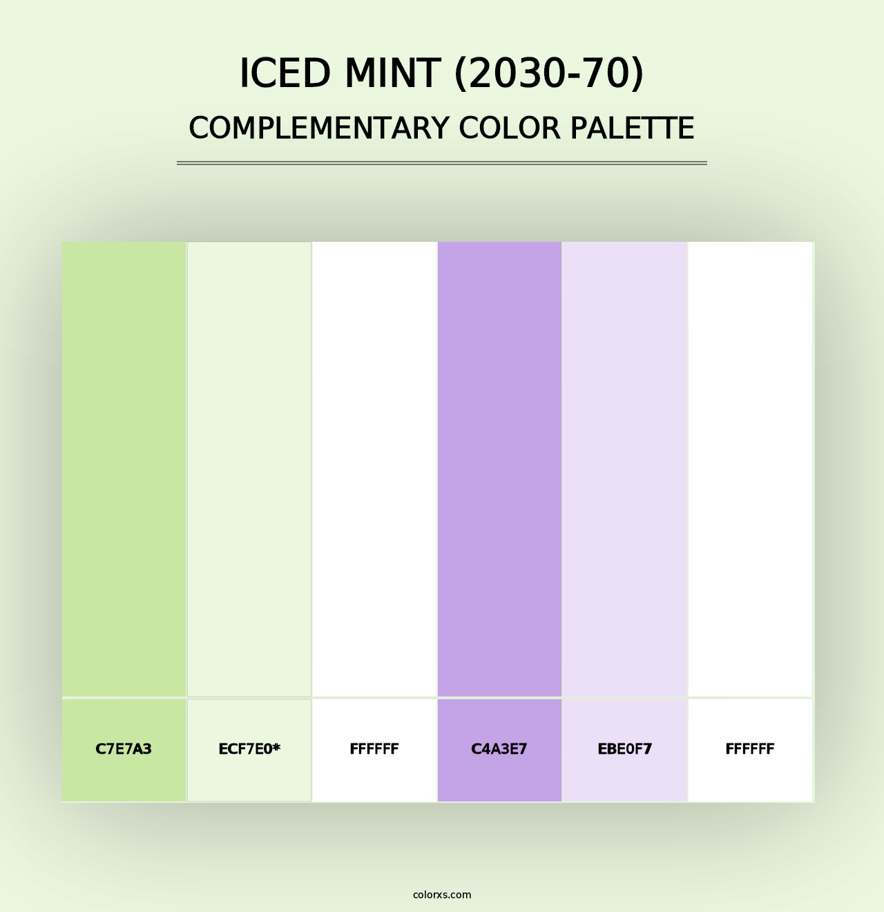 Iced Mint (2030-70) - Complementary Color Palette