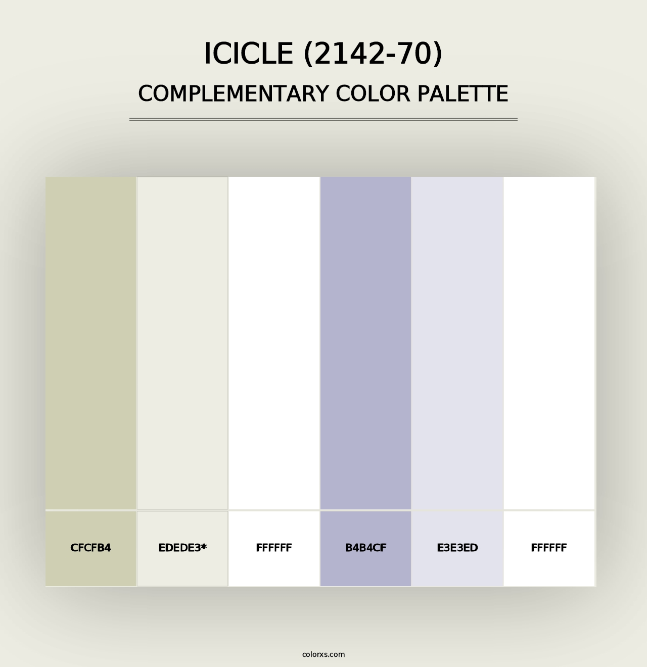 Icicle (2142-70) - Complementary Color Palette