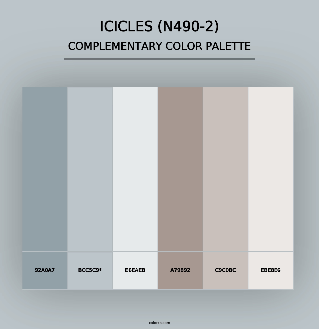 Icicles (N490-2) - Complementary Color Palette