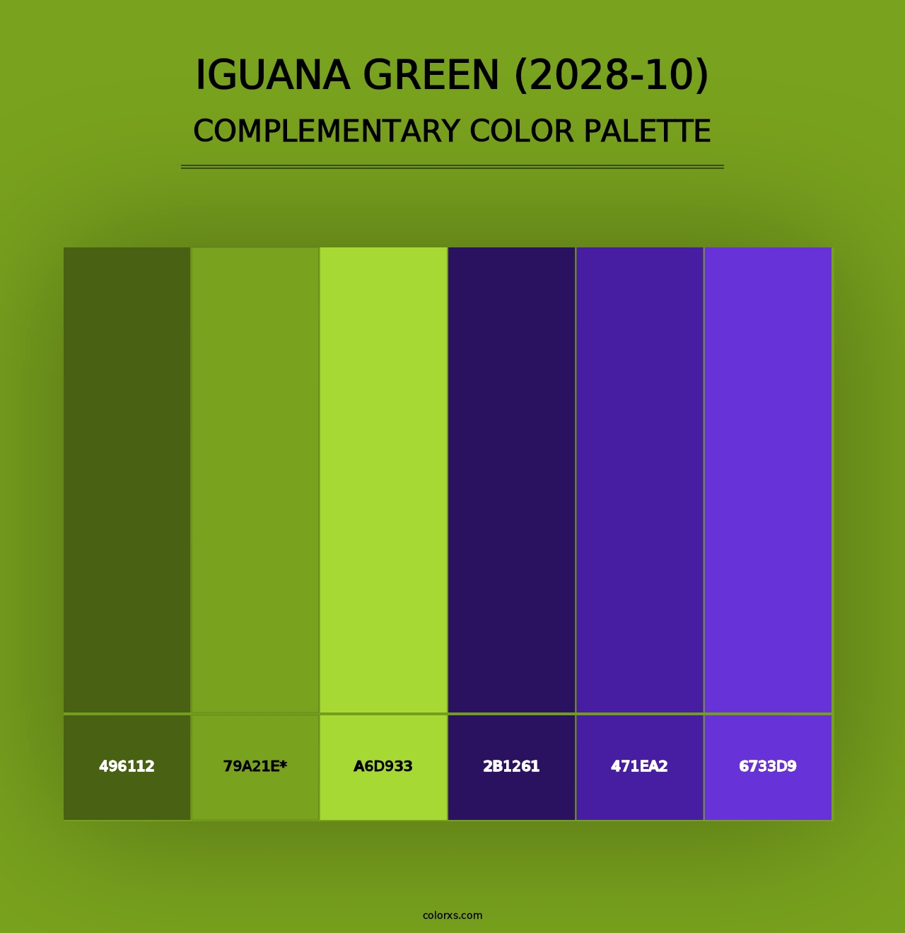 Iguana Green (2028-10) - Complementary Color Palette