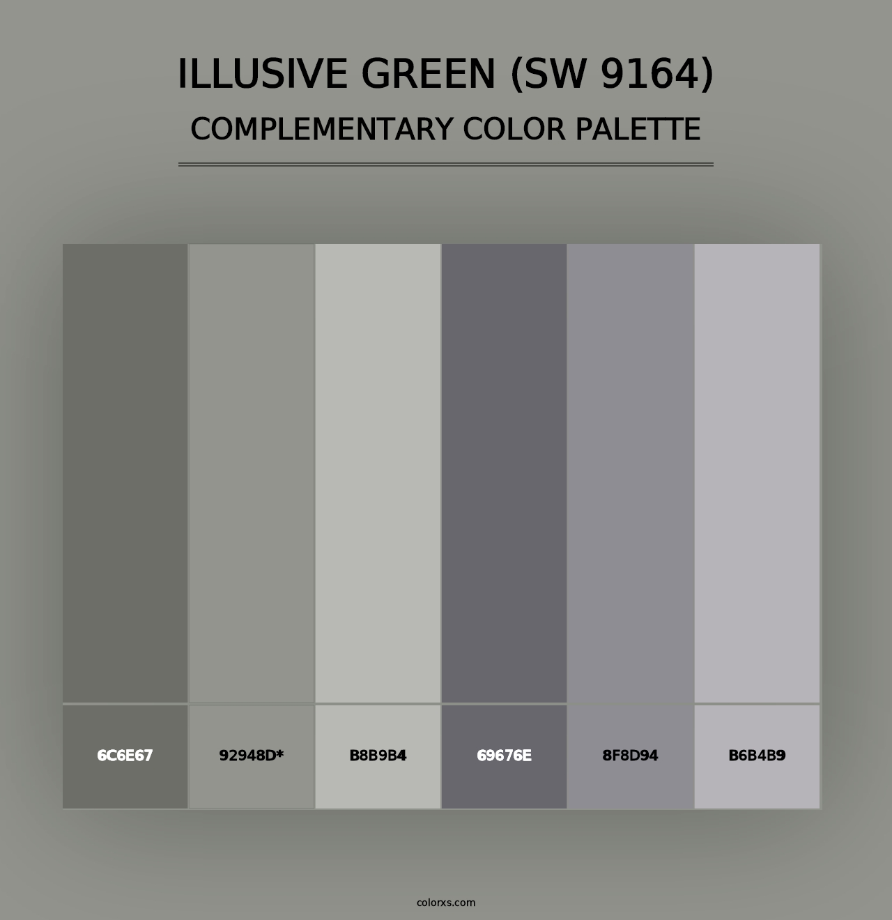 Illusive Green (SW 9164) - Complementary Color Palette