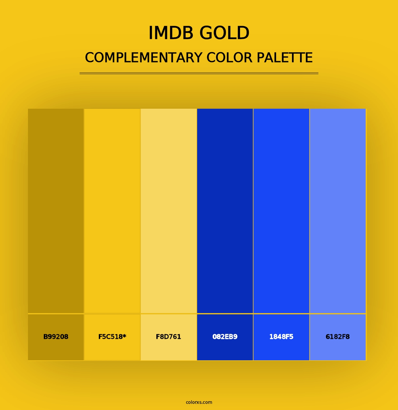 IMDb Gold - Complementary Color Palette