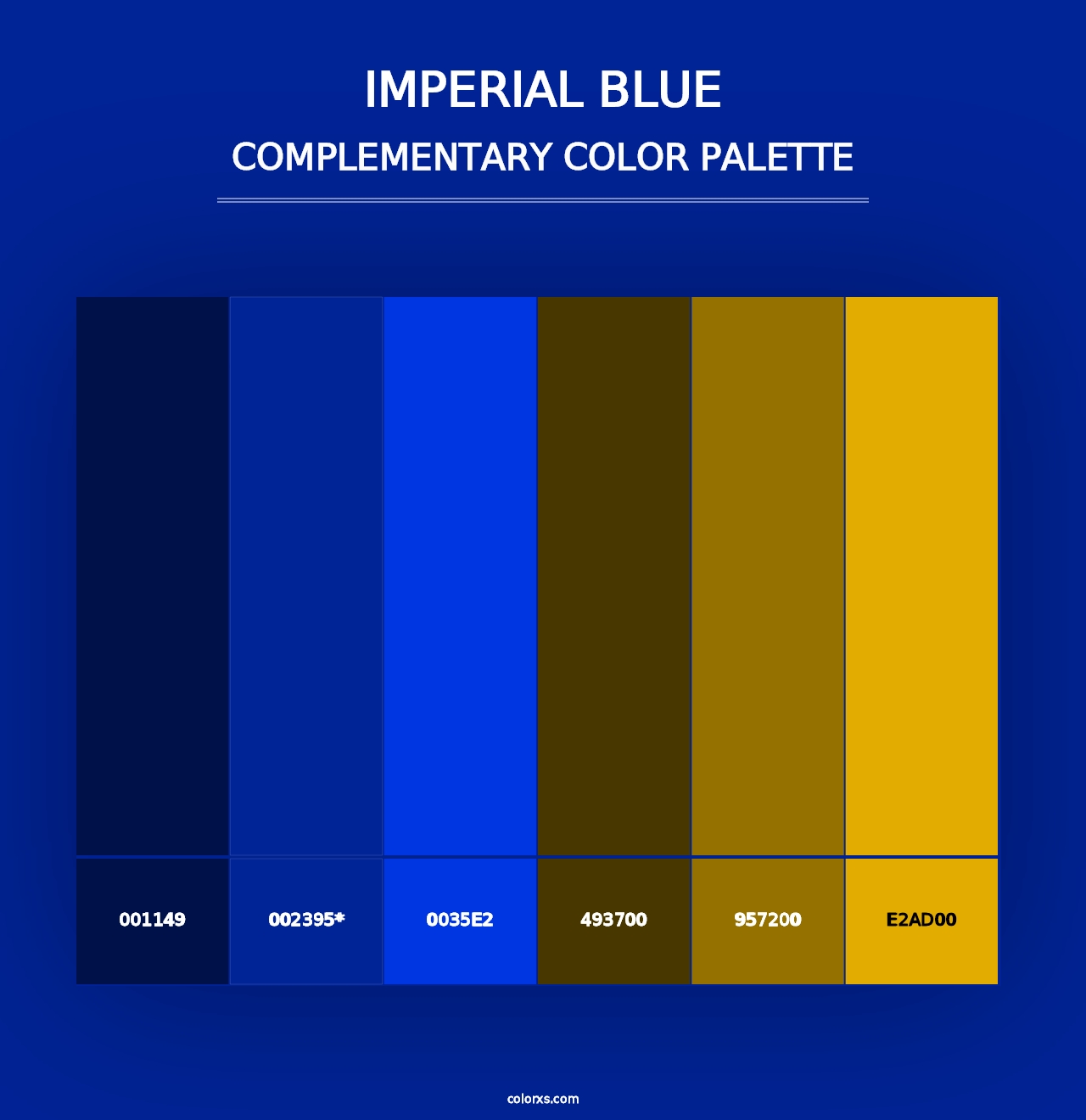 Imperial Blue - Complementary Color Palette