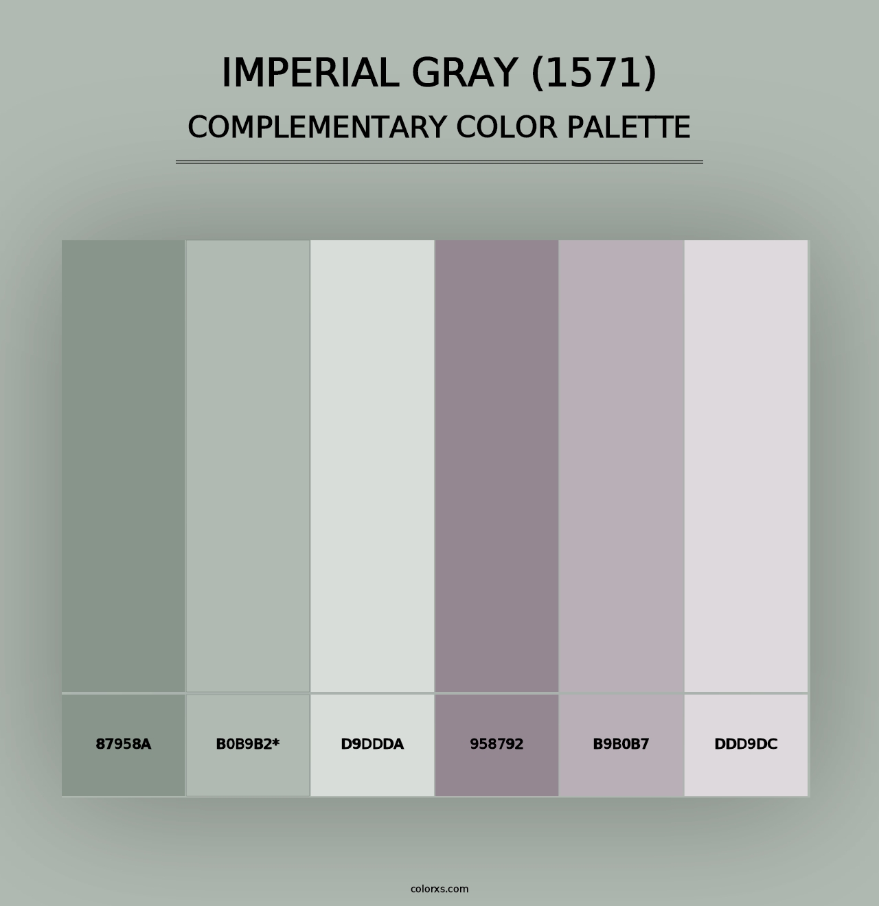 Imperial Gray (1571) - Complementary Color Palette