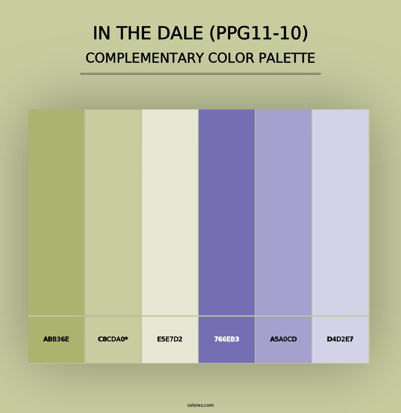 In The Dale (PPG11-10) - Complementary Color Palette