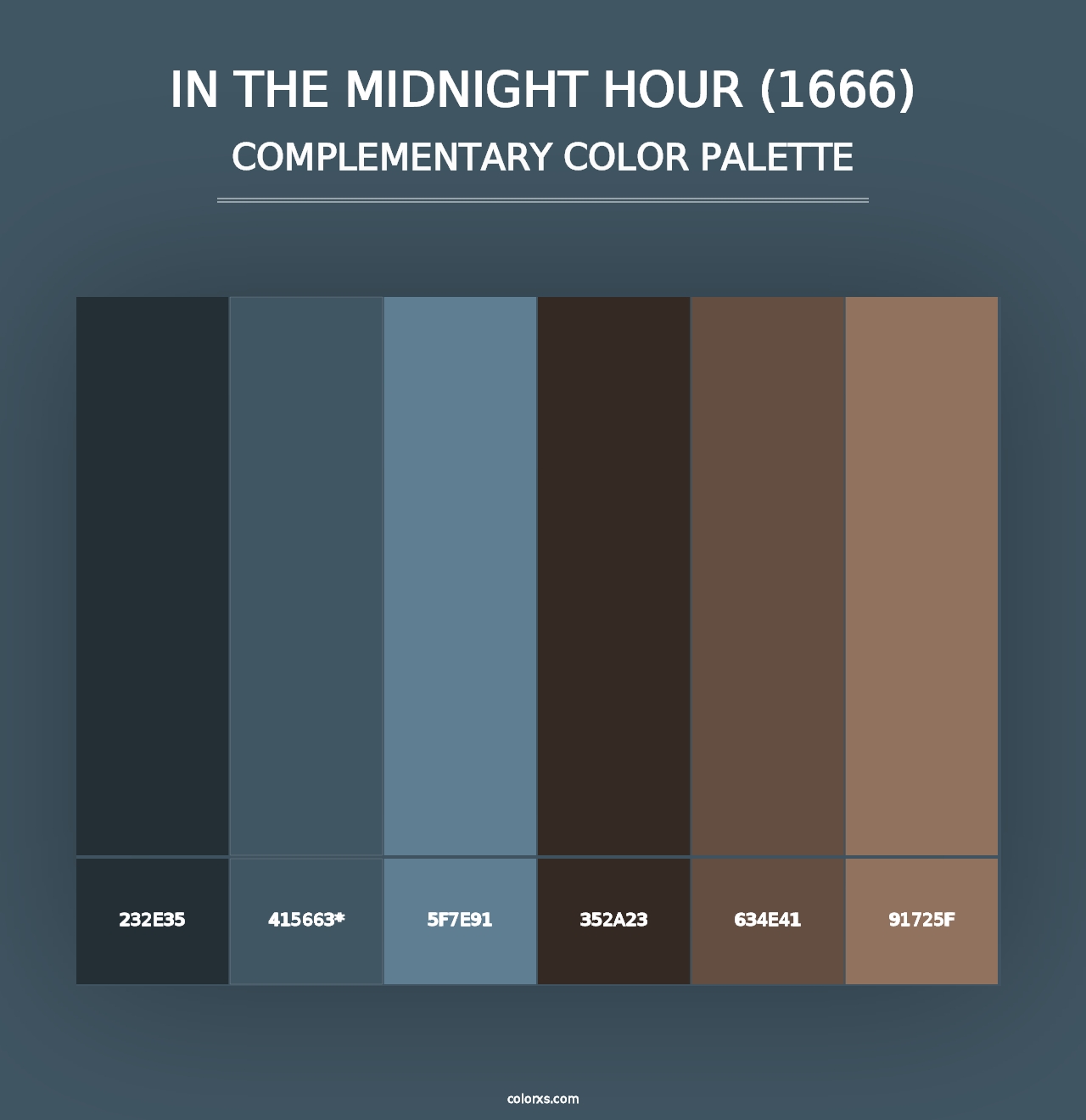 In the Midnight Hour (1666) - Complementary Color Palette