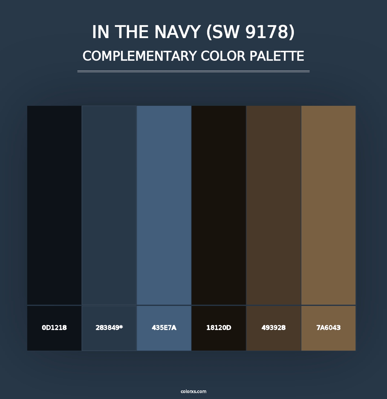 In the Navy (SW 9178) - Complementary Color Palette