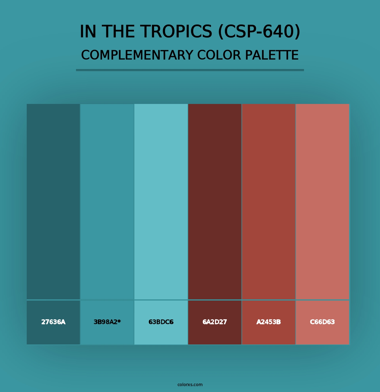 In the Tropics (CSP-640) - Complementary Color Palette