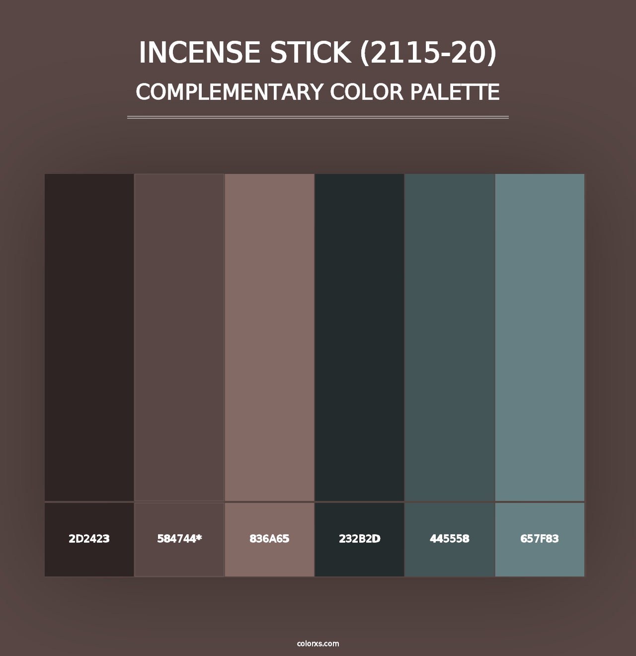 Incense Stick (2115-20) - Complementary Color Palette