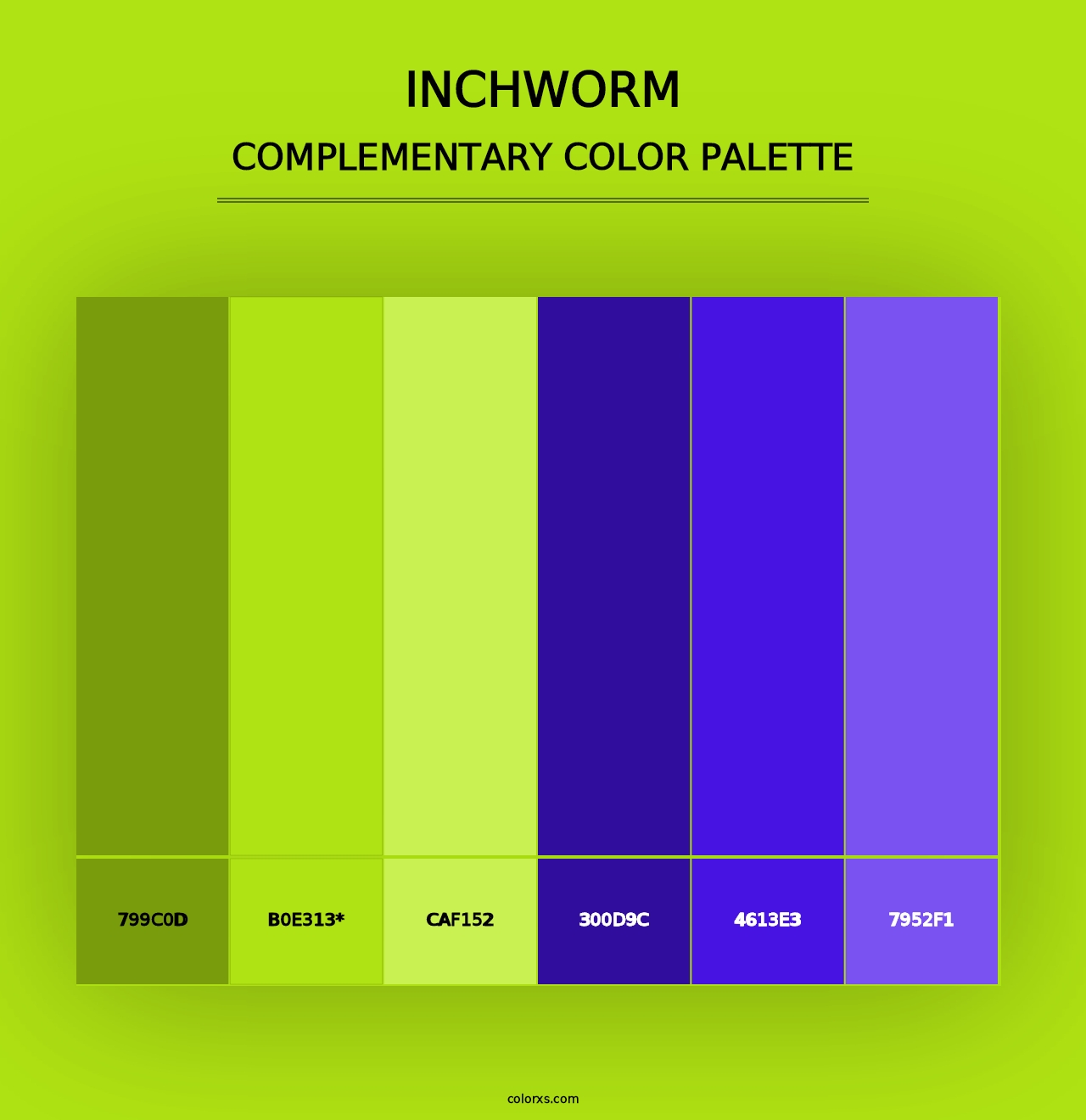 Inchworm - Complementary Color Palette