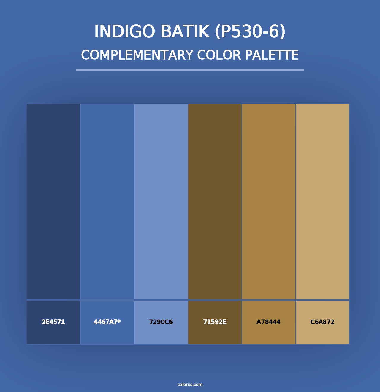 Indigo Batik (P530-6) - Complementary Color Palette