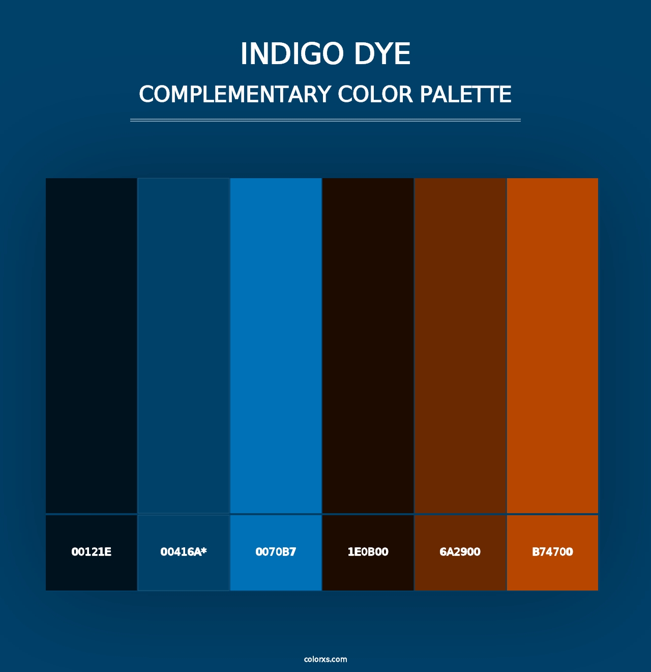 Indigo Dye - Complementary Color Palette