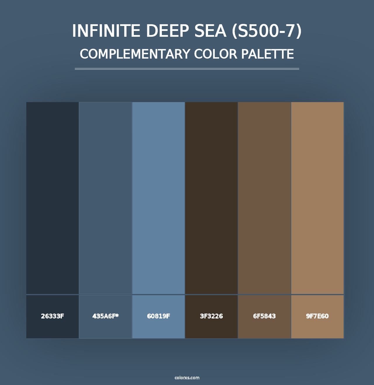 Infinite Deep Sea (S500-7) - Complementary Color Palette