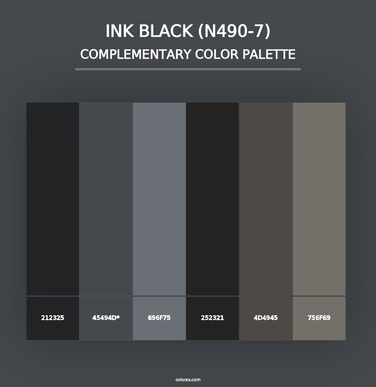 Ink Black (N490-7) - Complementary Color Palette